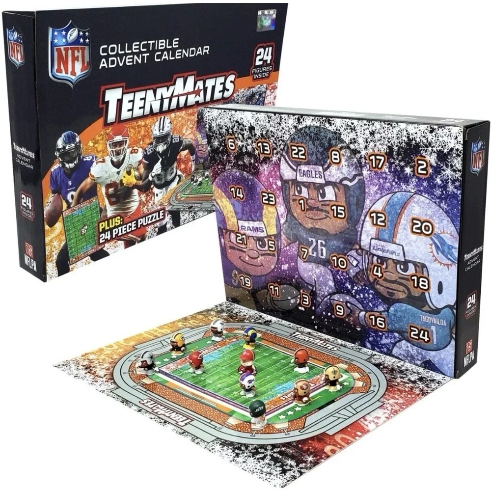 NEW Limited Edition 2024 NFL TeenyMates Advent Calendar 24 Figures Color Rush!